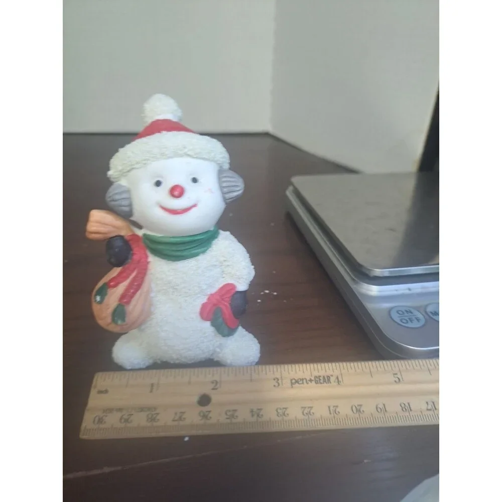 1990s Holiday Traditions Snowman With Sack Textured Finish